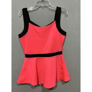 Womens Hot Pink‎ Pepblum Tank top Size Small Gym Yoga workout Athleisure